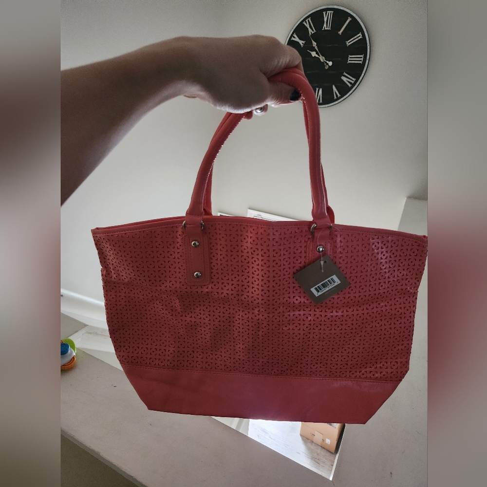 Coral ulta beauty handbag.